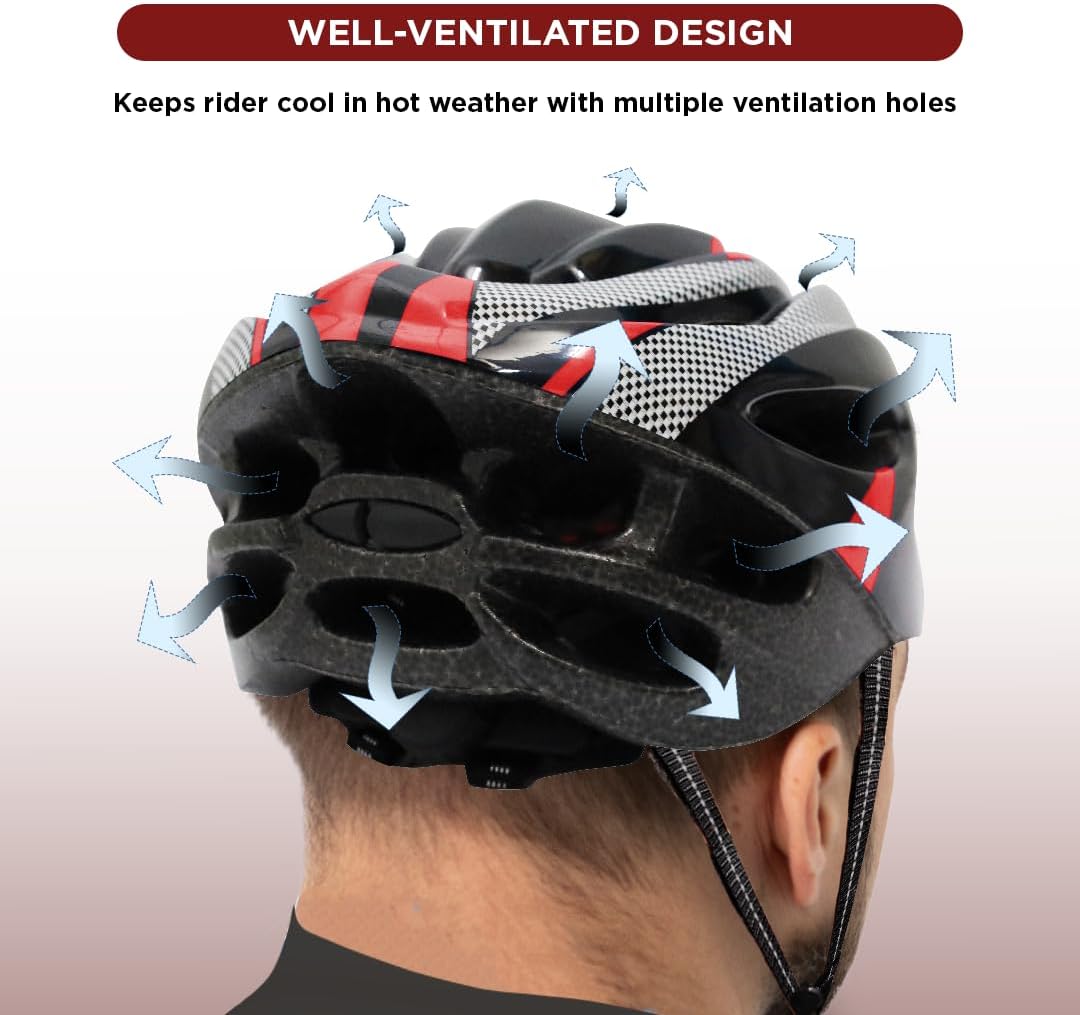 Endless EL1051 Cycle and Skates Helmet with Adjustable Strap | With Inside Cushioning Padding for Comfort | For Adults, Women and Men