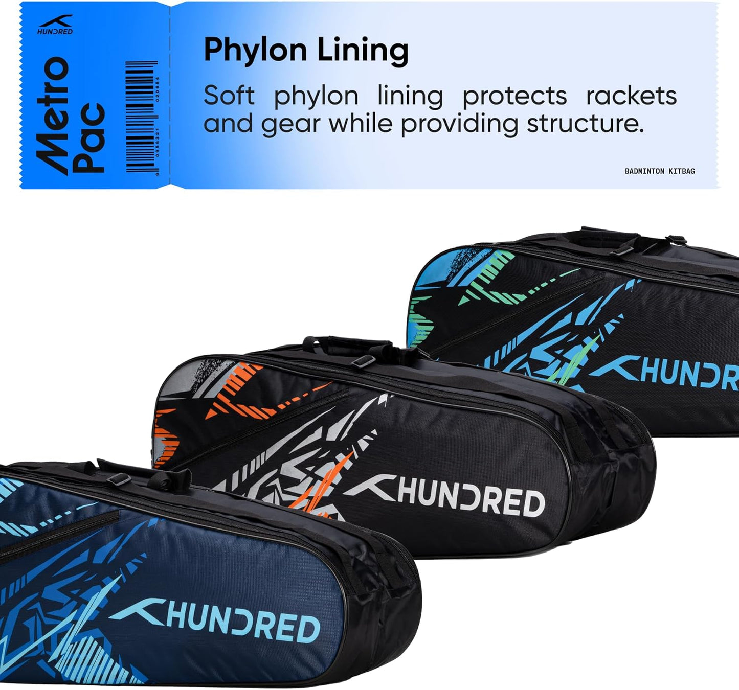 HUNDRED Metro Pack Badminton Kit-Bag (Size L)