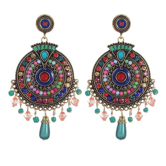 YouBella Bohemian Earrings | Multicolor | Material: Brass | Artificial Jewellery | For Women & Girls | Perfect For All Occassions | For Gifting & Wedding