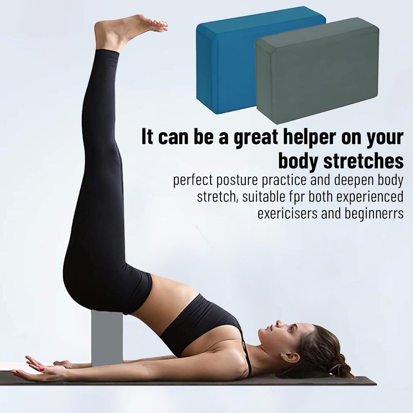 Everlast Yoga Brick of Size 3 * 6 * 9 Inches | Material : EVA Foam | Non Slip Yoga Block for Home Fitness Exercise and Yoga in Gym | For Both Men and Women