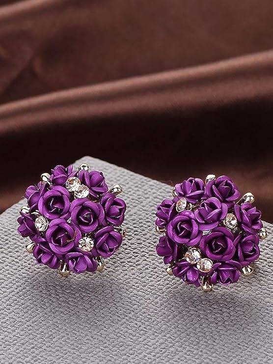 Youbella Stylish Party Wear Jewellery Gold Plated Studs Earrings For Women