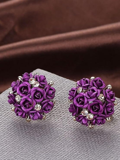 Youbella Stylish Party Wear Jewellery Gold Plated Studs Earrings For Women