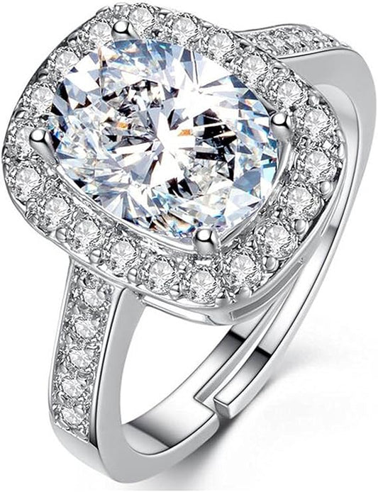 Youbella Solitaire Crystal Jewellery Silver Plated Ring For Women
