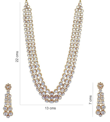 YouBella Stylish Latest Traditional Jewellery Gold Plated Jewellery Set for Women (Golden)(YBNK_5426A)