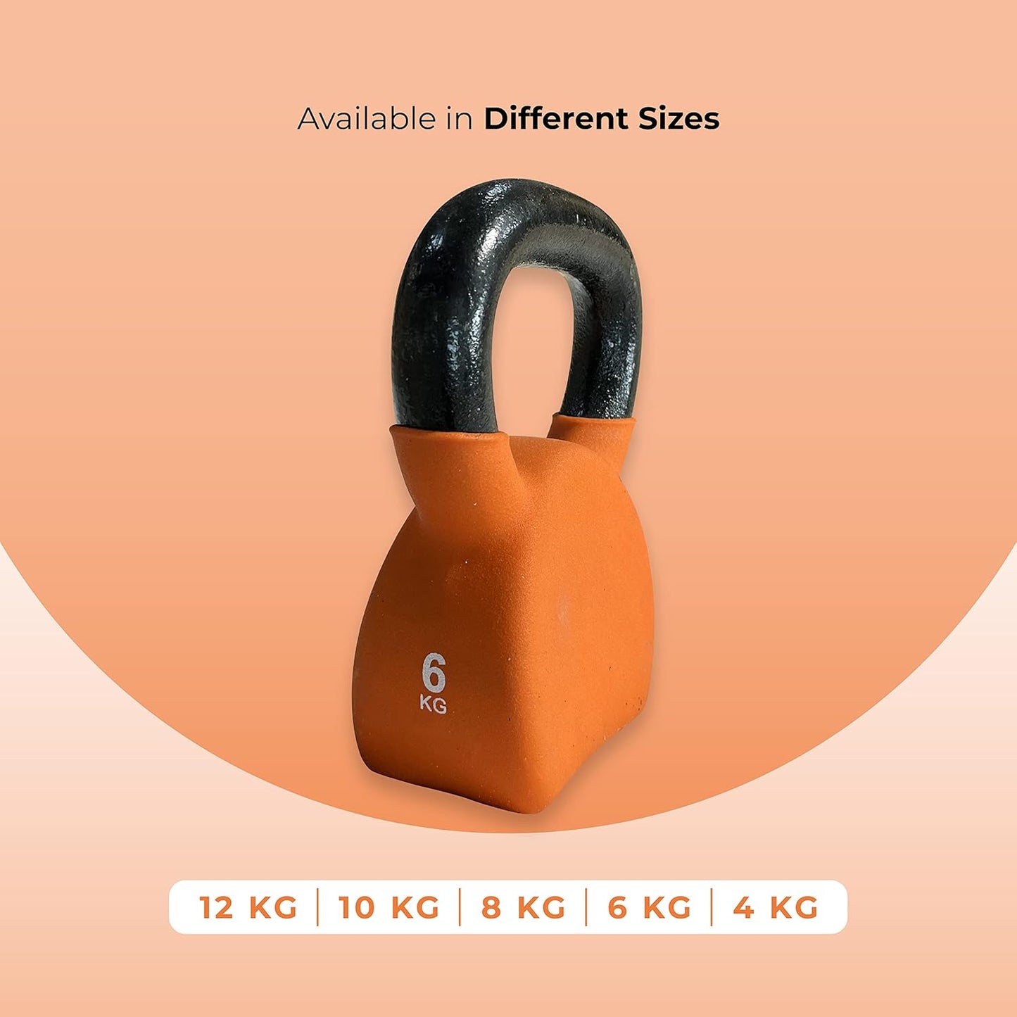 anythingbasic ab. Premium Cast Iron, Vinyl Half Coating Kettle Bell for Gym and Workout