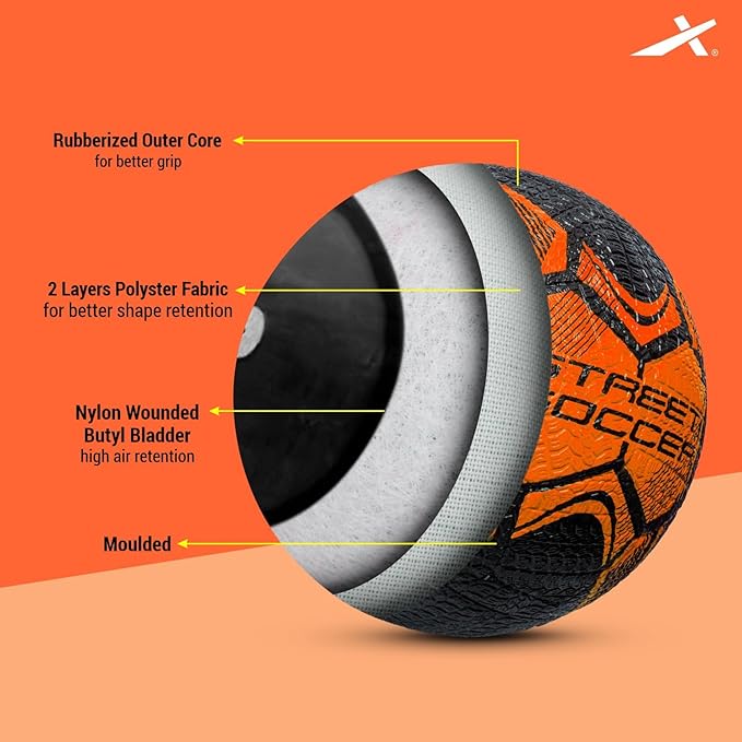 Vector X Street Soccer Rubber Moulded Football