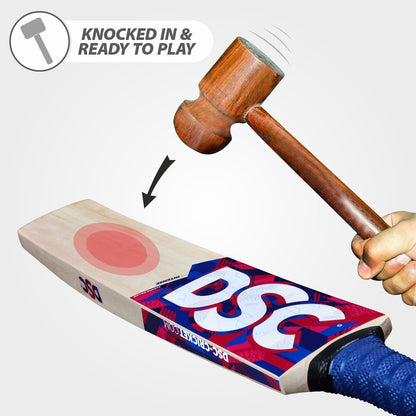 DSC Intense Force Kashmir Willow Cricket Bat for Leather Ball | Light Weight | Free Cover|