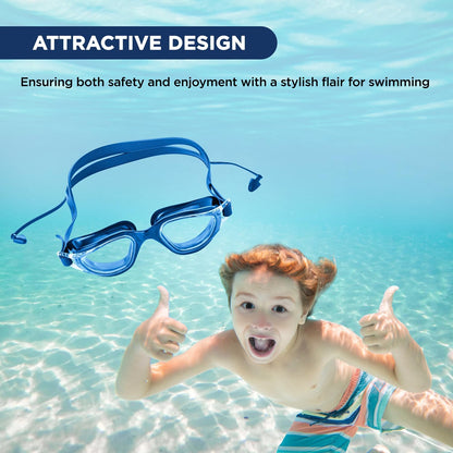 Endless EL1002 Stylish Swimming Goggle with Anti-Fog and UV Protection | Material : Silicon, Plastic | With Adjustable Strap and Ear Buds | Soft Silicon Gasket for Leak Proof | With Hard Case