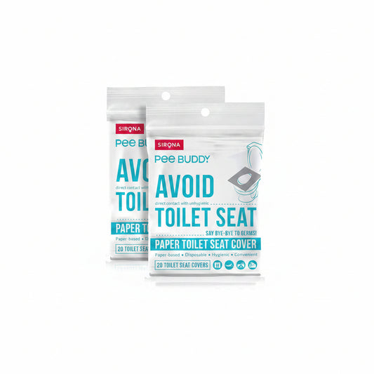 Peebuddy Disposable Paper Toilet Seat Covers (Pack of 40) | No Direct Contact with Unhygieneic Seats| Easy to Dispose| Nature Friendly| Must Have for Women