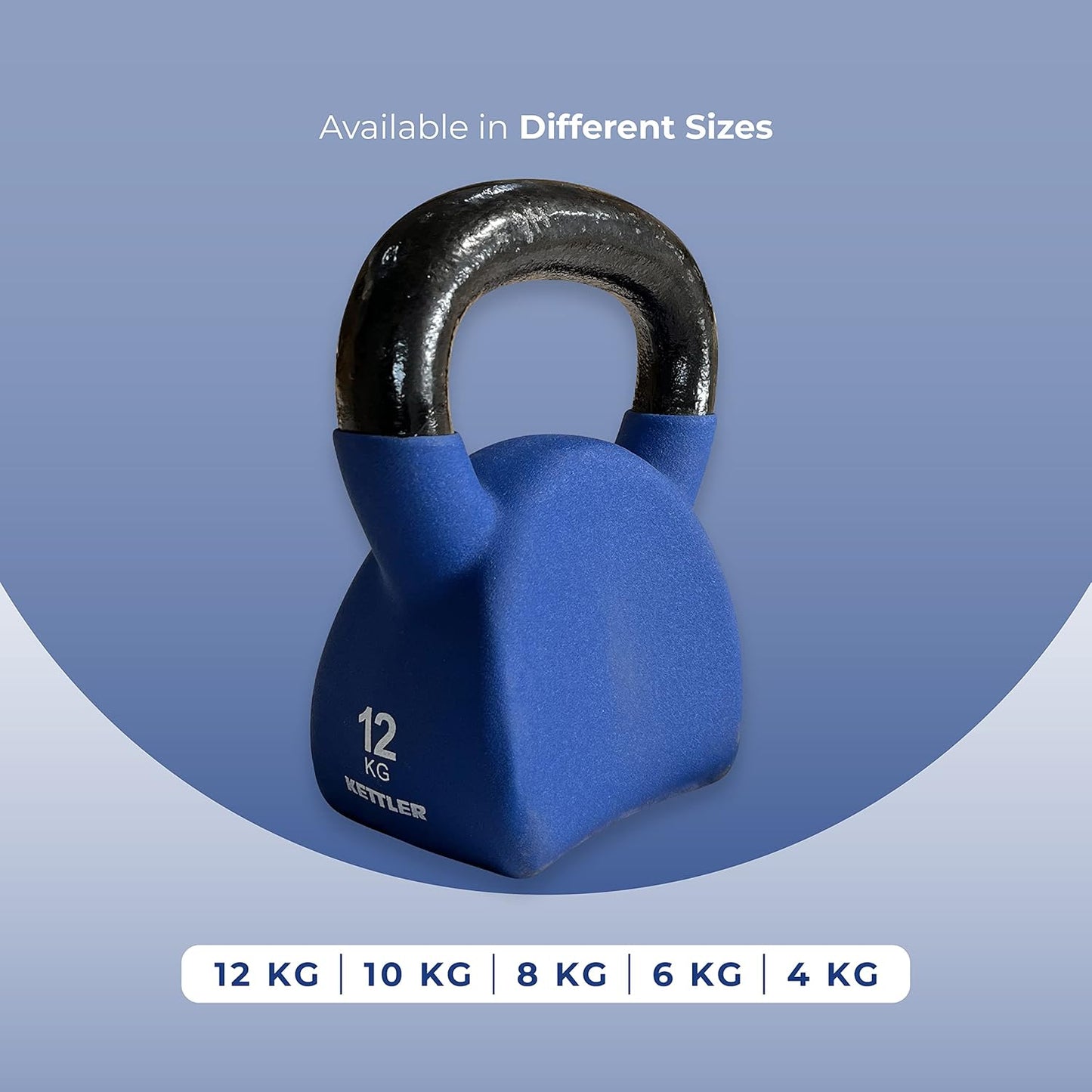 anythingbasic ab. Premium Cast Iron, Vinyl Half Coating Kettle Bell for Gym and Workout