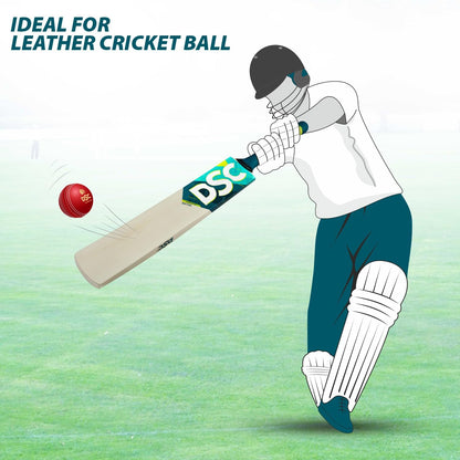 DSC Intense Force Kashmir Willow Cricket Bat for Leather Ball | Light Weight | Free Cover|