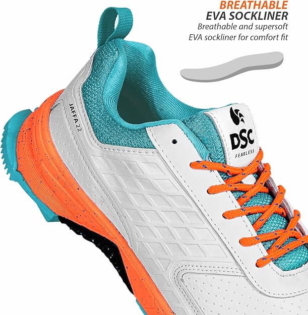 DSC Jaffa 22 Cricket Shoes | For Boys and Men | Eva Sock Liner | Lightweight Outsole | Durable