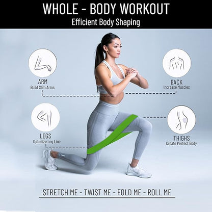 Ab. Light Resistance Level Toning Tube of 10LB with Foam Handles | Material : Natural Rubber | For Exercise & Stretching | Home & Gym Resistance Band for Men & Women
