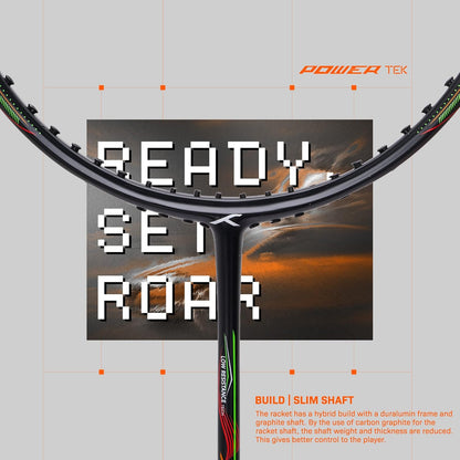Hundred POWERTEK 1000 PRO-Strung Badminton racquet