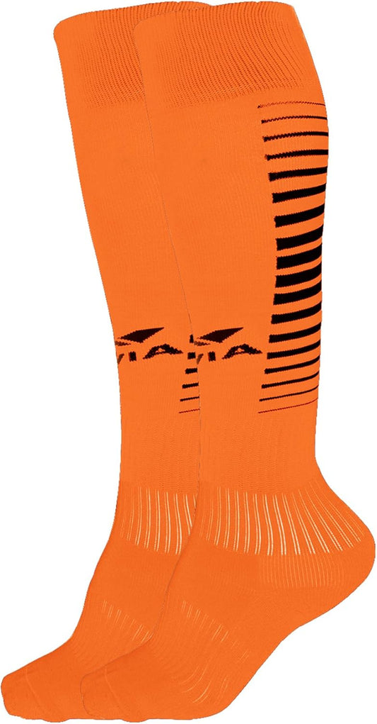Nivia Encounter Polyester Football Stocking, Large (Orange/Black)