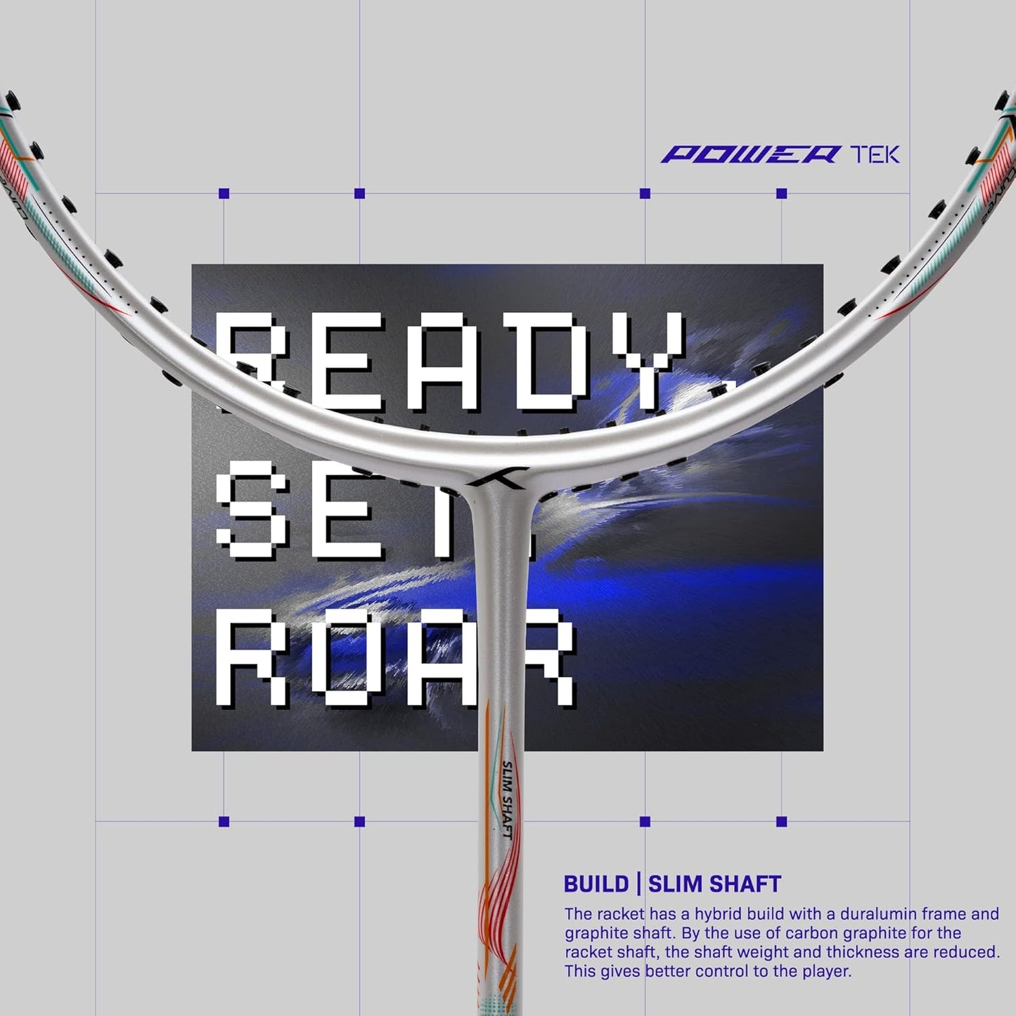 Hundred POWERTEK 1000 PRO-Strung Badminton racquet