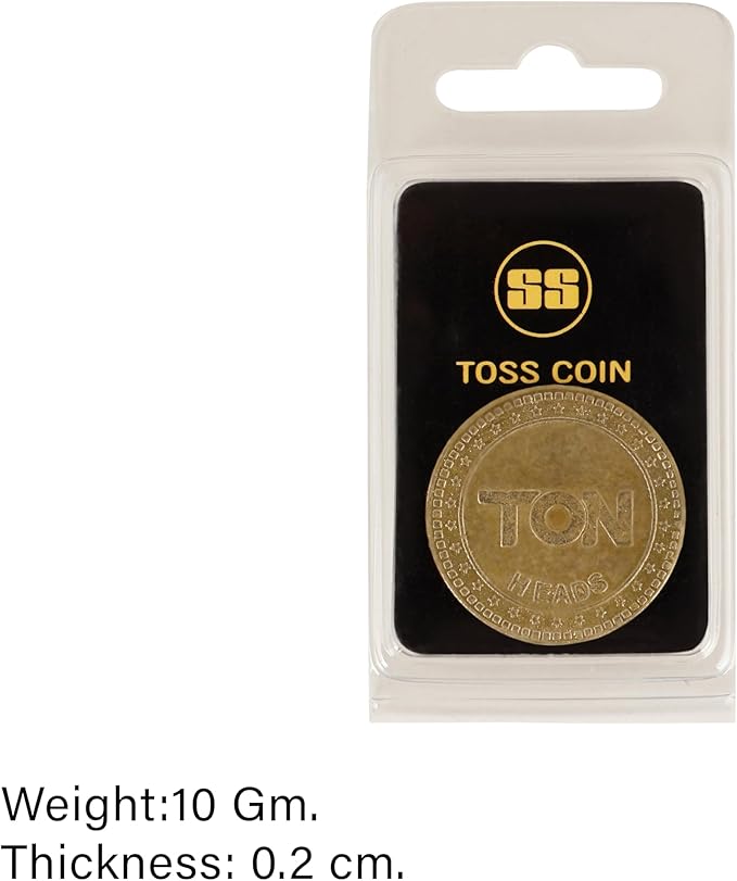 SS Premium Cricket Grade Toss Coin | Color: Gold | Size: Pack of 30 Coins | for Men & Boys | Material: Aluminium | Coin for Fair Play
