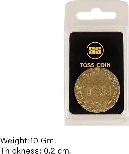 SS Premium Cricket Grade Toss Coin | Color: Gold | Size: Pack of 30 Coins | for Men & Boys | Material: Aluminium | Coin for Fair Play