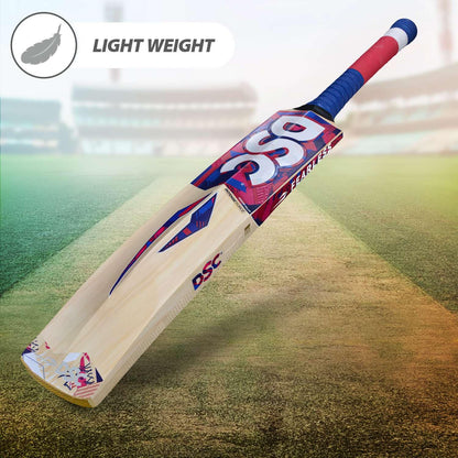 DSC Intense Force Kashmir Willow Cricket Bat for Leather Ball | Light Weight | Free Cover|