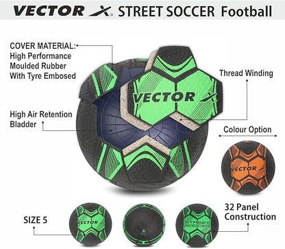 Vector X Street Soccer Rubber Moulded Football