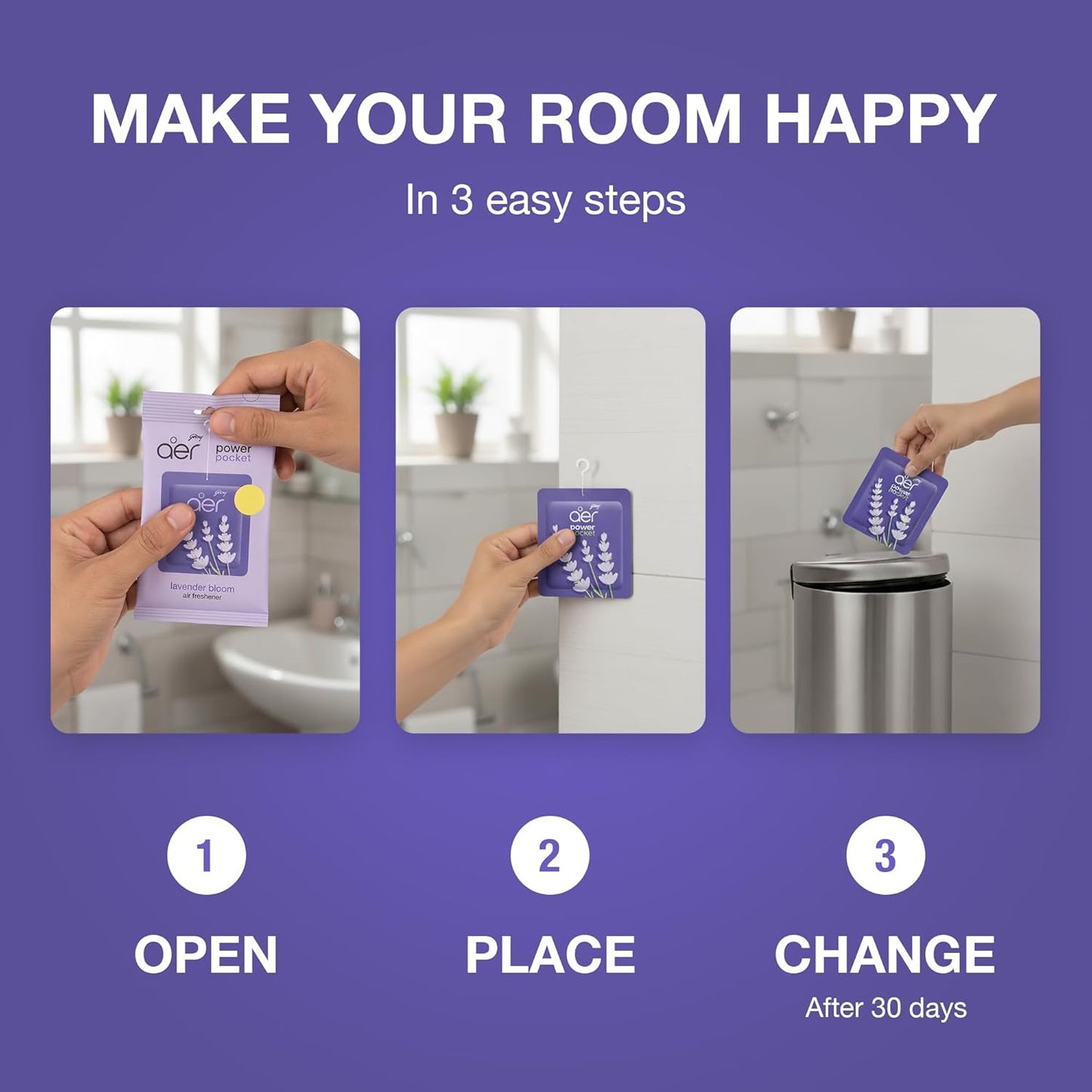 Godrej AER Pocket Bathroom Fragrance  (Bright Tangy Delight)