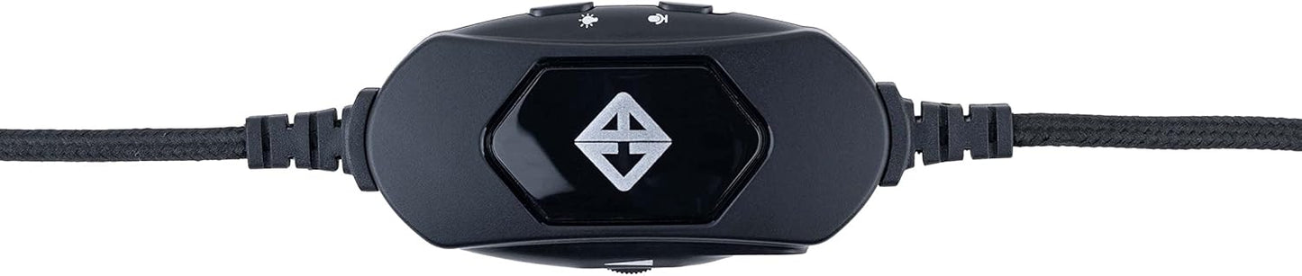 Cosmic Byte Oberon 7.1 RGB Gaming Wired On Ear Headphones with Mic with Dual Input- USB and 3.5mm Jack, Detachable, 90° Rotatable Earcups (Black)