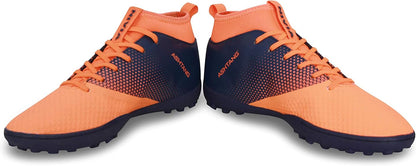 Nivia Ashtang Football Turf Shoes (Fluro Orange, 8 UK/ 9 US / 42 EU) | Rubber, Moulded Insole | Minimal Water Absorption