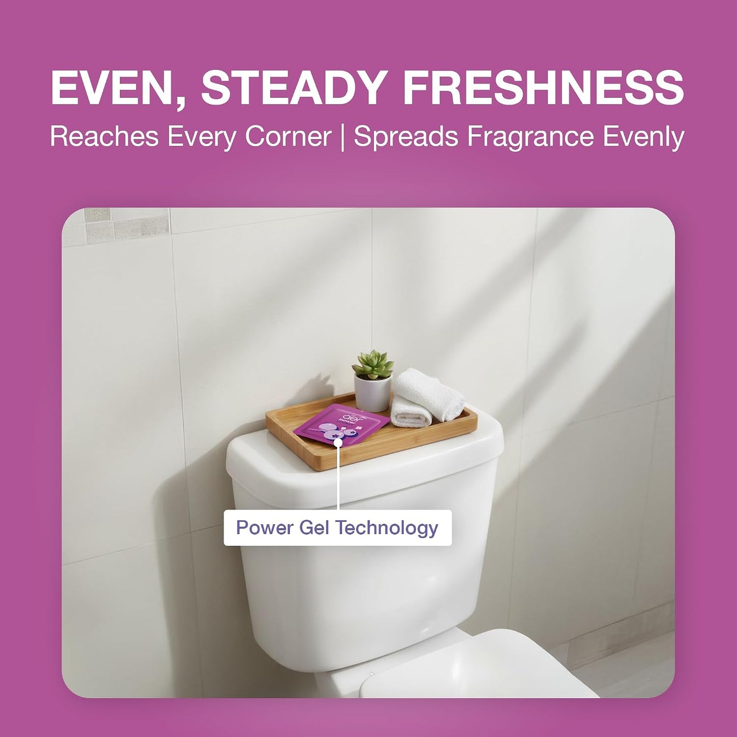 AER Power Pocket Berry Rush Solid Gel Air Freshener, Pack of 6 | Long-lasting solid gel air freshener for the entire home; fresh Berry Rush scent