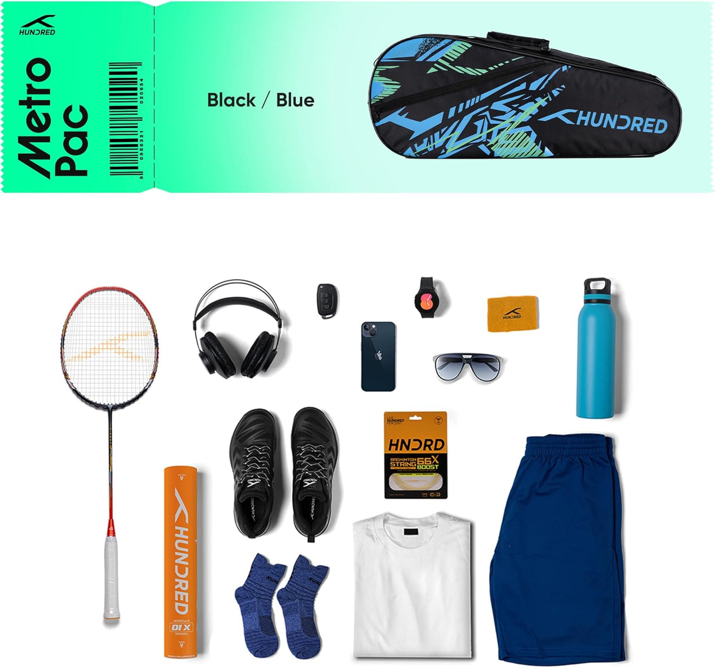 HUNDRED Metro Pack Badminton Kit-Bag (Size L)