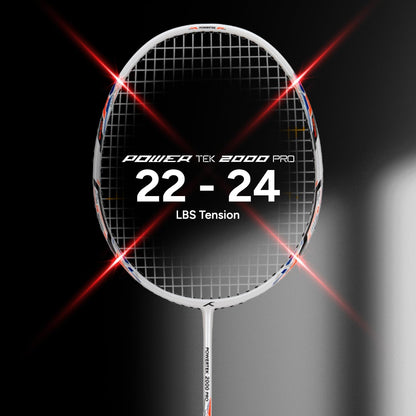 HUNDRED Powertek 2000 PRO Graphite Strung Badminton Racket with Full Racket Cover | For Intermediate Players | Weight: 90 grams | Maximum String Tension