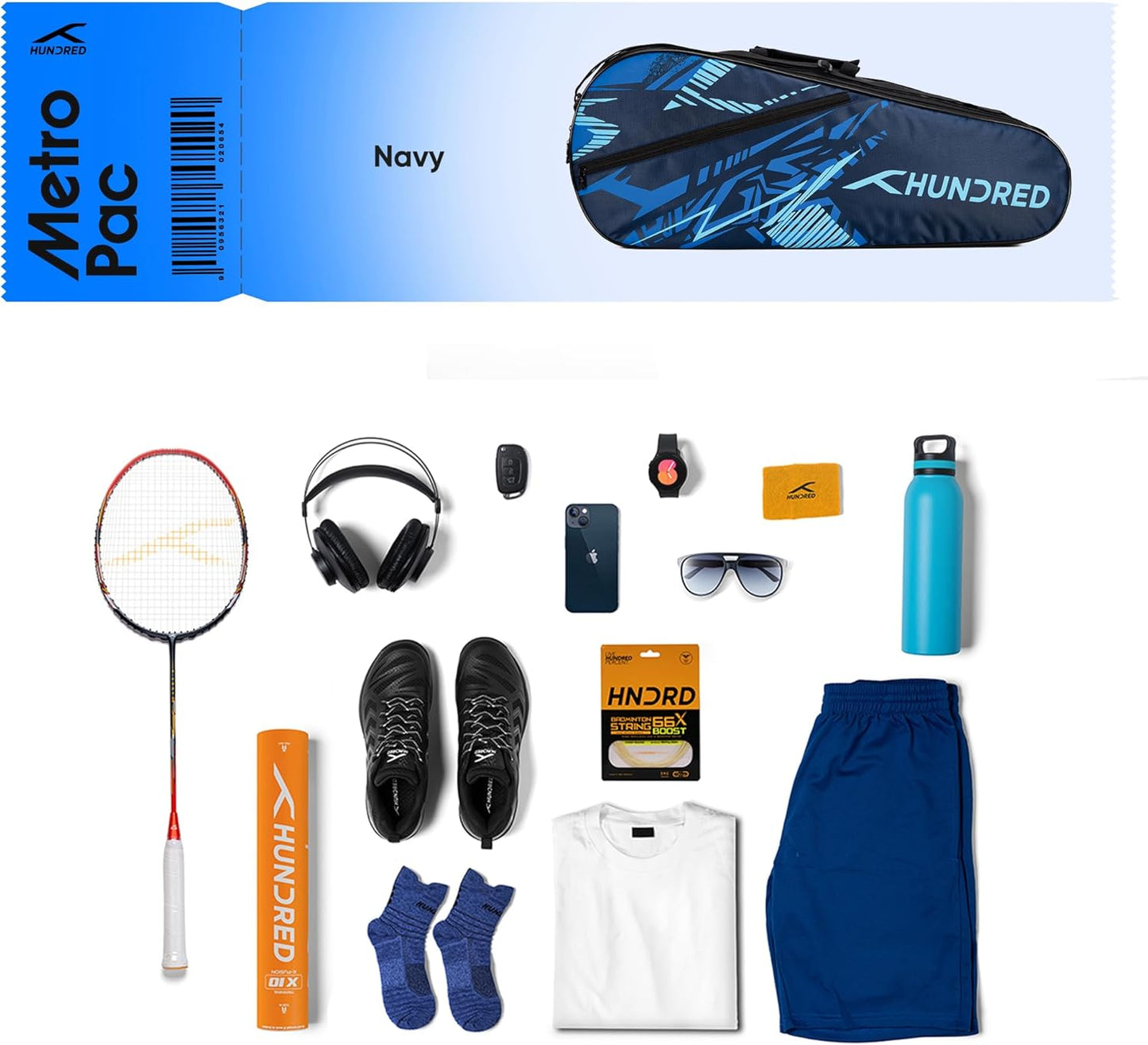 HUNDRED Metro Pack Badminton Kit-Bag (Size L)