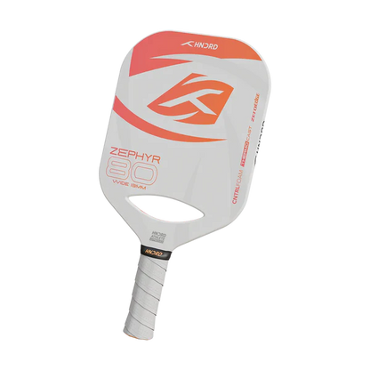 Hundred Zephyr 80 Xtend Pickleball Paddle Controlled play | Free bag included (White/Orange)