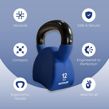 anythingbasic ab. Premium Cast Iron, Vinyl Half Coating Kettle Bell for Gym and Workout