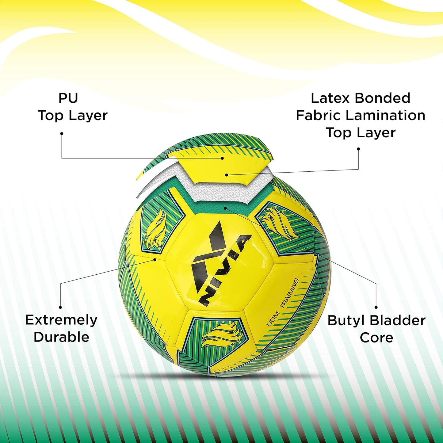 NIVIA Dom Training TPU Football/Soccer Ball