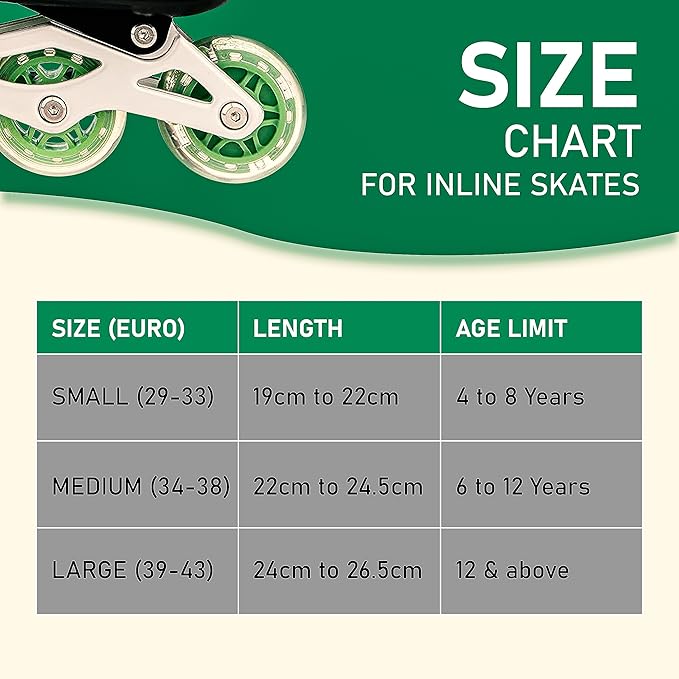 Veera 733 Adjustable Large Inline Skates, 70mm Wheels