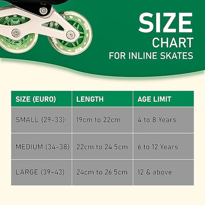 Veera 733 Adjustable Large Inline Skates, 70mm Wheels