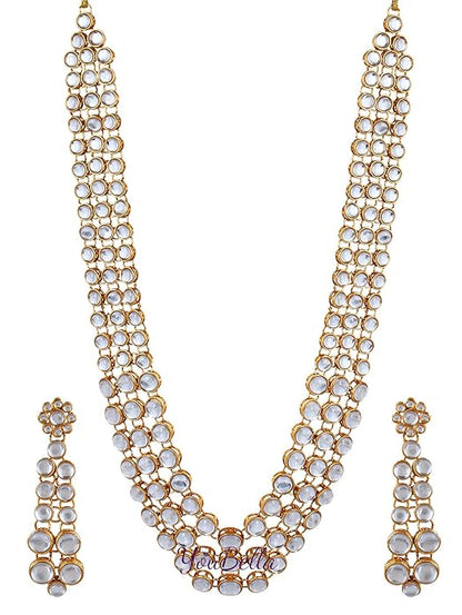 YouBella Stylish Latest Traditional Jewellery Gold Plated Jewellery Set for Women (Golden)(YBNK_5426A)