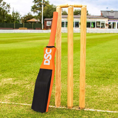 DSC Wood Catching Poplar Willow Practice Bat with Foam Base for Catching and Fielding Practice - Orange (Catch Bat - Orange)