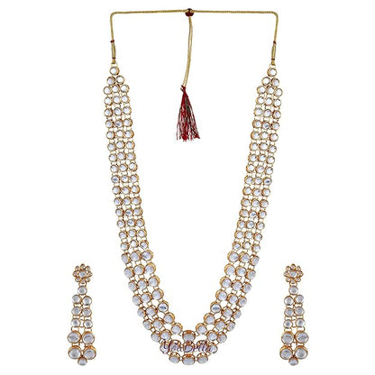 YouBella Stylish Latest Traditional Jewellery Gold Plated Jewellery Set for Women (Golden)(YBNK_5426A)