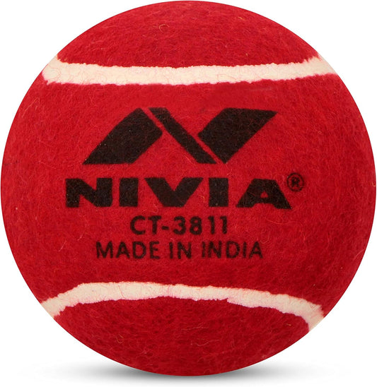 Nivia Heavy Tennis Ball Cricket Ball (Pack of 12)
