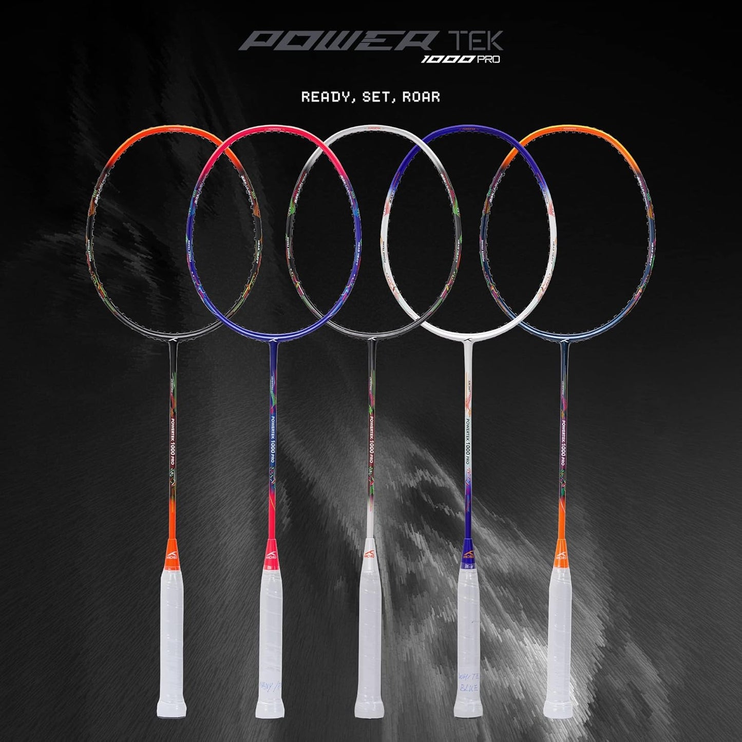 Hundred POWERTEK 1000 PRO-Strung Badminton racquet