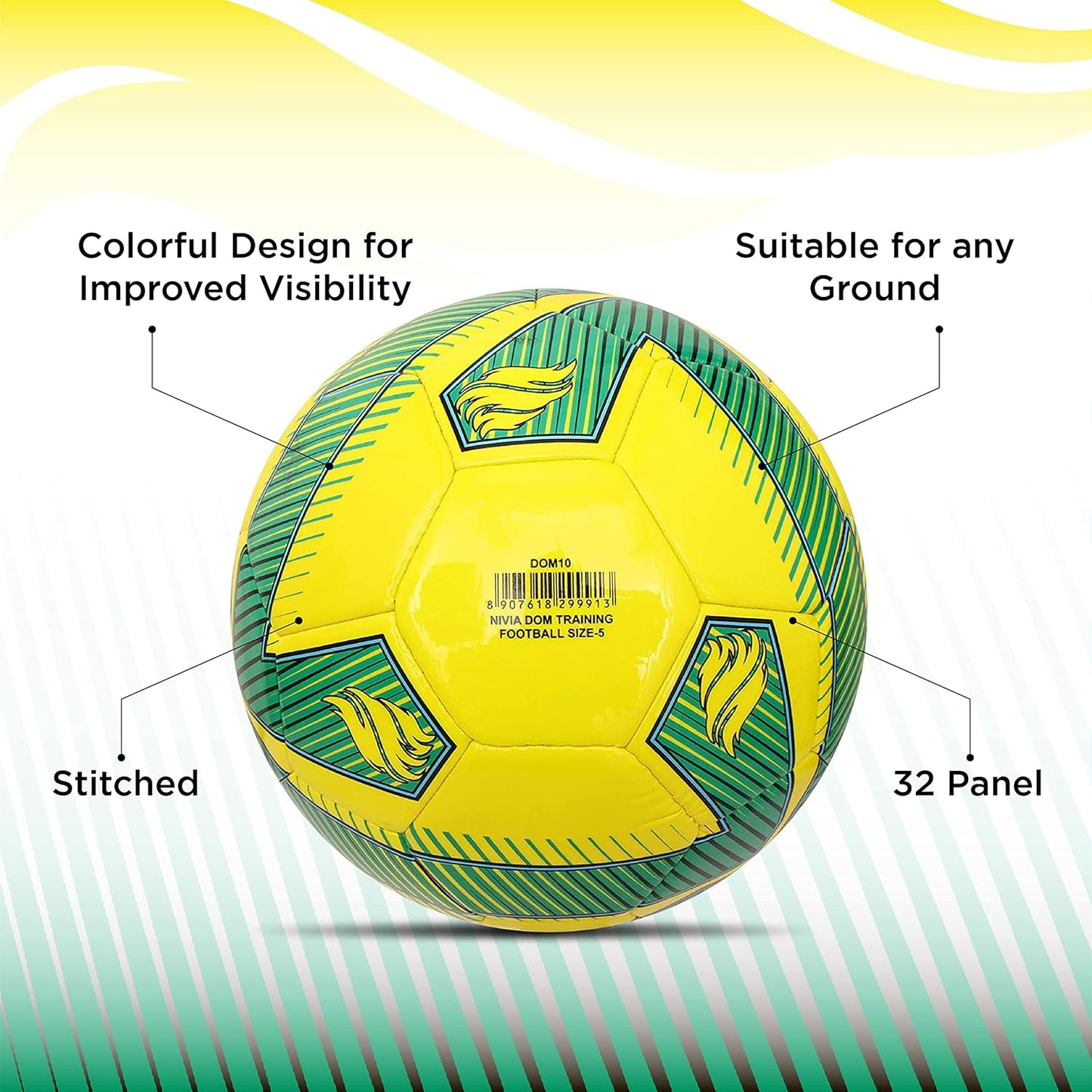 NIVIA Dom Training TPU Football/Soccer Ball