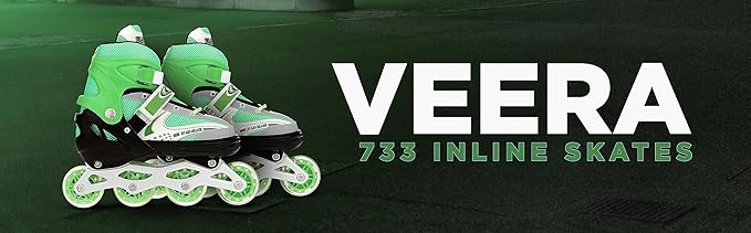 Veera 733 Adjustable Large Inline Skates, 70mm Wheels