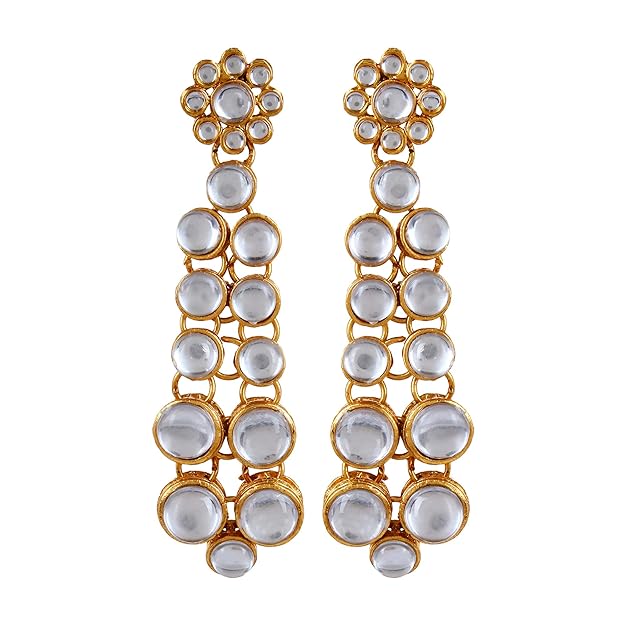 YouBella Stylish Latest Traditional Jewellery Gold Plated Jewellery Set for Women (Golden)(YBNK_5426A)