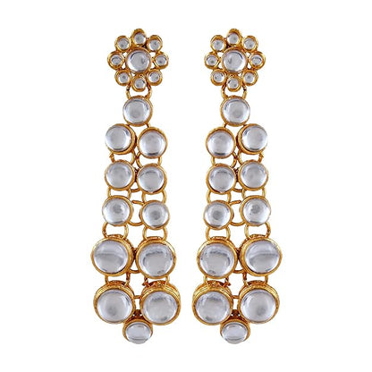 YouBella Stylish Latest Traditional Jewellery Gold Plated Jewellery Set for Women (Golden)(YBNK_5426A)