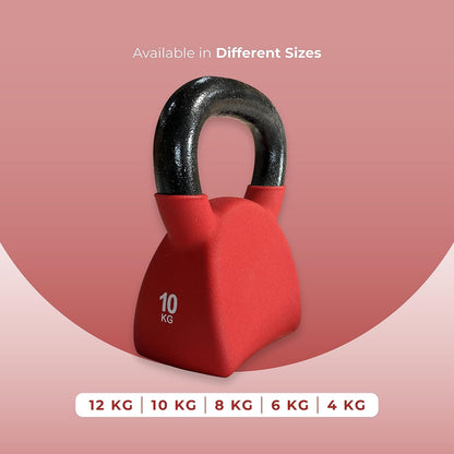 anythingbasic ab. Premium Cast Iron, Vinyl Half Coating Kettle Bell for Gym and Workout