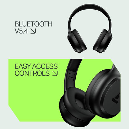 boAt Rockerz 421 Wireless Bluetooth Headphones (2025 Launch) | 40H Battery, 40mm Drivers, 40ms Low Latency, ENx Tech Mic, BT v5.4, On-Ear Controls (Black Sabre)