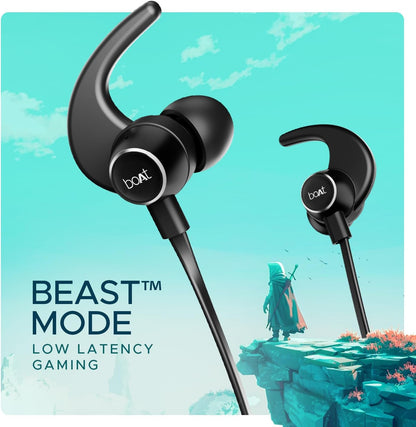 boAt Rockerz 255 Pro+, 60HRS Battery, Fast Charge, IPX7, Dual Pairing, Low Latency, Magnetic Earbuds, in Ear Bluetooth Neckband, Wireless with Mic Earphones (Active Black)
