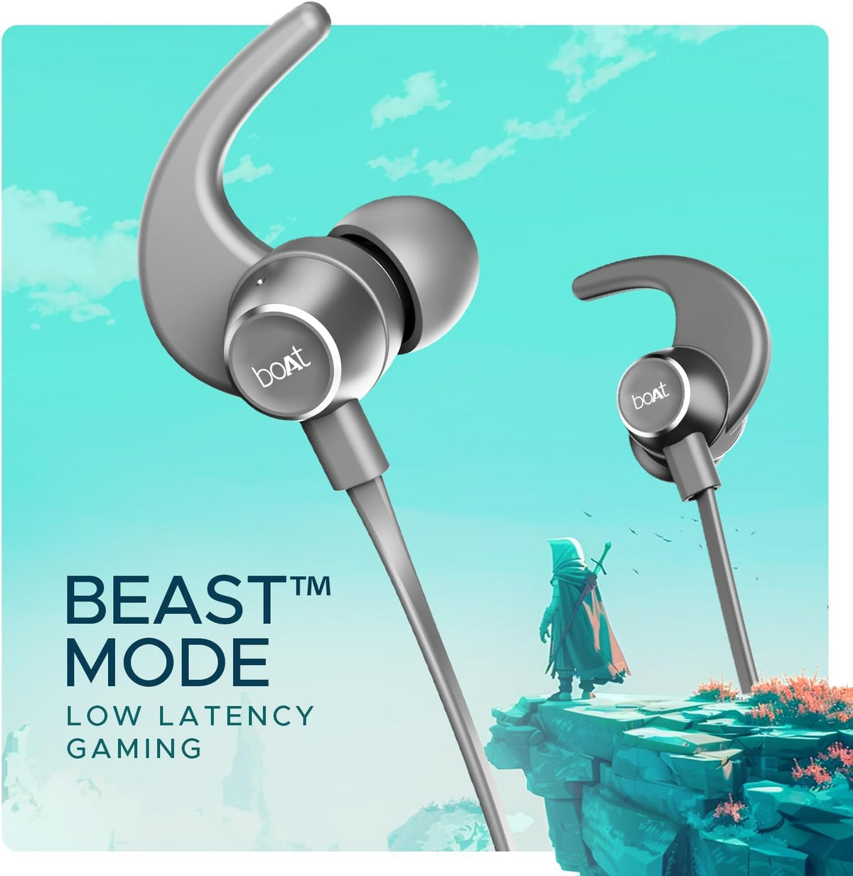 boAt Rockerz 255 Pro+, 60HRS Battery, Fast Charge, IPX7, Dual Pairing, Low Latency, Magnetic Earbuds, in Ear Bluetooth Neckband, Wireless with Mic Earphones (Cosmic Grey)