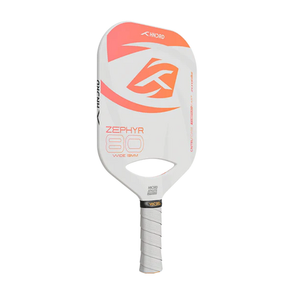 Hundred Zephyr 80 Xtend Pickleball Paddle Controlled play | Free bag included (White/Orange)